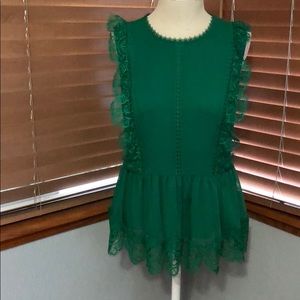 Beautiful Ted Baker emerald green top